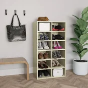 shumee vidaXL Stojalo za čevlje sonoma hrast 54x34x100,5 cm