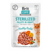 Brit Care Cat Fillets Gravy Sterilna zdrava zajčja zelenjava 85g