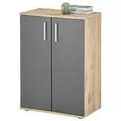 KOMODA 60/84/35 cm siva, boja hrasta