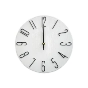 Stenska ura, premer 30 cm, 3D številčnica, PH, kovinska BELA