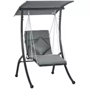 Homestar Vrtna gugalnica 108x145x169 cm temno siva