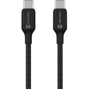 Tactical Stitch Thread pleten USB-C v USB-C kabel črne barve dolžine 1m