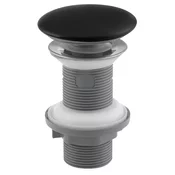 Odtok za umivalnik 5/4, click-clack, keramični zamašek, 20-70 mm, črna mat - Črna - Isvea - 24 - Plastika - 5/4 - 14