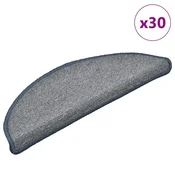 Prostirke za stepenice 30 kom 56x17x3 cm svijetlo sive i plave poluokrugle