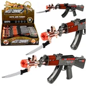 slomart Pihalni karabin AK47 z rezilom, učinkom dima, lučmi in zvoki na baterije