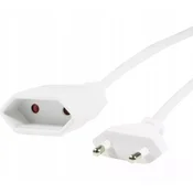 Duwi Produžni kabel s jednom uticnicom za kucnu uticnicu H03VV-F 2x0,75 1,5 m bijeli 1 kom.