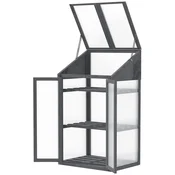 Homestar Toplarna Mini toplarna s policami 70x50x120 cm Siva