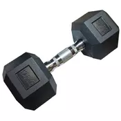 Kubisport Enoročna šesterokotna hanta HEX 12,5 kg gumirana