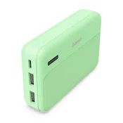 power Hama Power pack 10000 mAh, 2xUSB-A, zelena