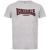 LONSDALE Majica temno rjava/pegasto siva