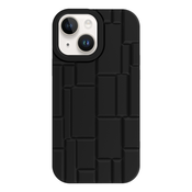 Silikonski ovitek 3D Ice Cubes za iPhone 14 Plus - črn