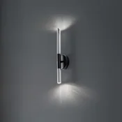 SIGMA Stenna svetilka Sopel Lux, 2-svetilna, črna/srebrna, višina 38 cm - Dnevna soba/jedilnica - Sodobni - črna, srebrna - Kovina