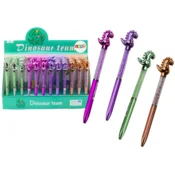 slomart LEAN TOYS Pisalo z dinozavrom, diamanti, modri vložek 0,7mm, mix
