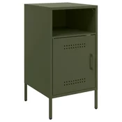 Vidaxl Nočna omarica olivno zelena 36x39x68 cm jeklo