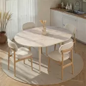 HANAH HOME Trpezarijski sto na rasklapanje Viona Travertine Hrast