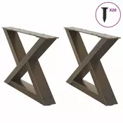 Noge za klub stolic 2 kom. Prirodni celik 50 x (30-31,3) cm Celik