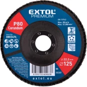 EXTOL Lamelni disk, poševni korund, premer 125 mm, P80 8803474