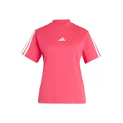 ADIDAS SPORTSWEAR Funkcionalna majica ESSENTIALS 3-STRIPES BOYFRIEND neonsko roza / bela