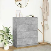 Komoda siva boja betona 80x35x99 cm od konstruiranog drva
