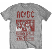 AC/DC Unisex majica Highway to Hell World Tour 1979/1980 (Back Print) Grey XXL