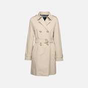 Beige womens coat Geox Claudin - Womens