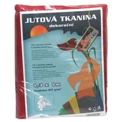 Tkanina iz jute - 1,3 x 1 m rdeča