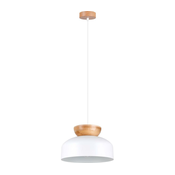 Sollux SL.1350 - Luster na sajli MARION 1xE27/15W/230V prečnika 29,5 cm bela