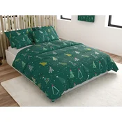 Posteljina od mikrovlakana CHRISTMAS DRIFT zelena Dimenzije posteljine: 2 kom 70 x 90 cm | 200 x 220 cm