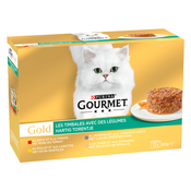 36 + 12 gratis! Gourmet Gold fina pašteta 48x85 g - Miks z zelenjavo