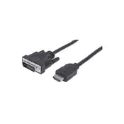 Manhattan kabel HDMI - DVI (24+1) M/M, 1.8m, crni 372503