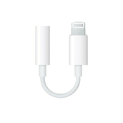 Adapter Apple Lightning na 3,5 mm priključek za slušalke bel