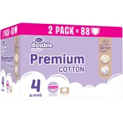 Violeta plenice Double Care Premium Cotton Maxi vel. 4, 88 kos, maxi pack box 100760