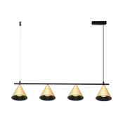 Luster na sajli CONE 4xGU10/10W/230V zlatna/crna