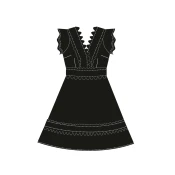 Marisse Womens Dress L-Su-4045 Black