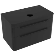 Kupaonski element viseci Concepto+ Vale Black 78, s plocom, s 2 ladice
