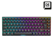 Sharkoon SKILLER SGK50 S3 Gaming Keyboard – 75% Layout, brown hot-swap gateron switches, RGB lighting, QWERTZ layout, black