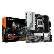 GIG GIGABYTE B650M GAMING PLUS WIFI Motherboard - AMD Ryzen 9000 CPUs, 5+2+2 Phases VRM, up to 8000MHz DDR5, 2xPCIe 4.0 M.2, 2.5GbE LAN, WIFI 6E, USB 3.2 Gen 1