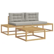 Set vanjskih sofa s jastukom Bijela 79 x 79 x 37 cm Poliester