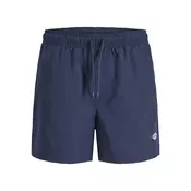JACK & JONES Kratke kopalne hlače JPSTMAUI TROPIC temno modra