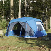 vidaXL Šator za kampiranje za 10 osoba plavi 443 x 437 x 229 cm