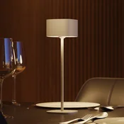 Calex LED namizna svetilka Serino, pesek, aluminij, 2.700 K - Dnevna soba/jedilnica