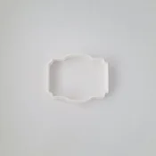 KREATIVNI SLATKIŠI Modla za kolace i ukrase Klasicni ram, 7 cm, Bela