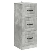 Vidaxl Predalna omara Betonsko siva 33 x 34,5 x 87 cm Inženirski les