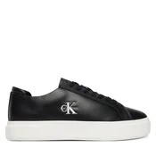 Superge Calvin Klein Basket Cupsole Laceup Lth Ml YM0YM01460 Črna