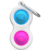 Senzorna igračka-privjesak za ključeve Tomy Fat Brain Toys - Simple Dimple, plava/ružičasta
