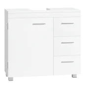Songmics Kopalniška omarica 3 predali 2 predelka 30x70x64 cm bela