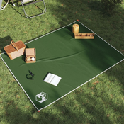 Vidaxl Piknik odeja z zatiči zelena 205x155 cm