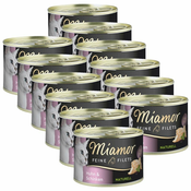 Miamor Feine Filets Naturell piščanec & šunka 12 x 156 g