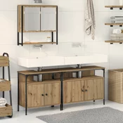 vidaXL 3-delni set kopalniškega pohištva Artisan Oak Inženirski les