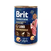 Brit BRIT Premium by Nature - Konzerva s janjetino in ajdovo, 400 g, brez glutena, brez sladkorja, primerna za vse pasme psov